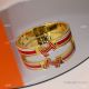 Best Replica Hermes Clic HH Bracelet in Red Stripe Enamel (2)_th.jpg